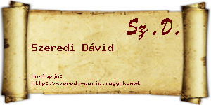 Szeredi Dávid névjegykártya